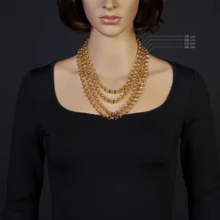 8mm Kette Collier Erbskette aus 585 Gold Gelbgold, 60cm, Unisex