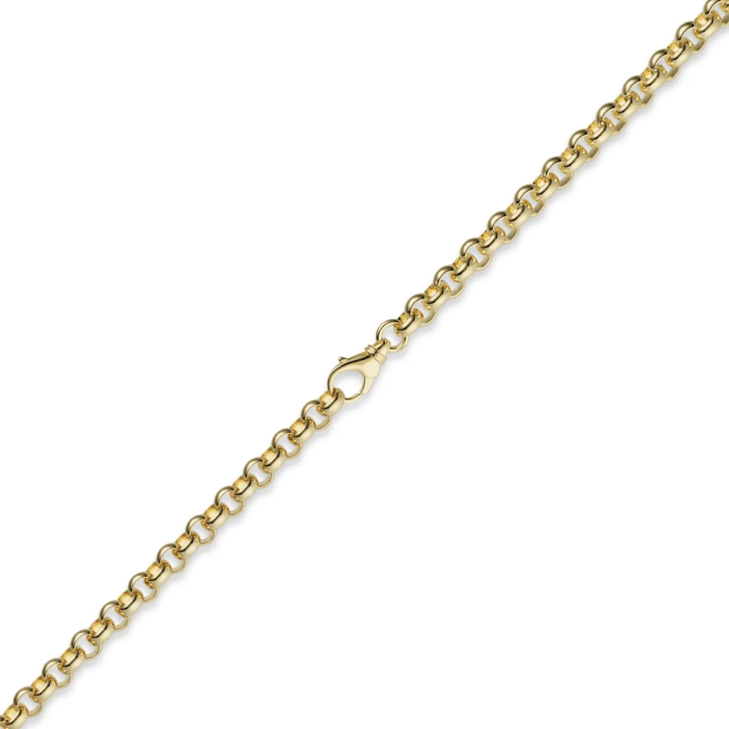 7mm Kette Collier Erbskette aus 585 Gold Gelbgold, 55cm, Unisex