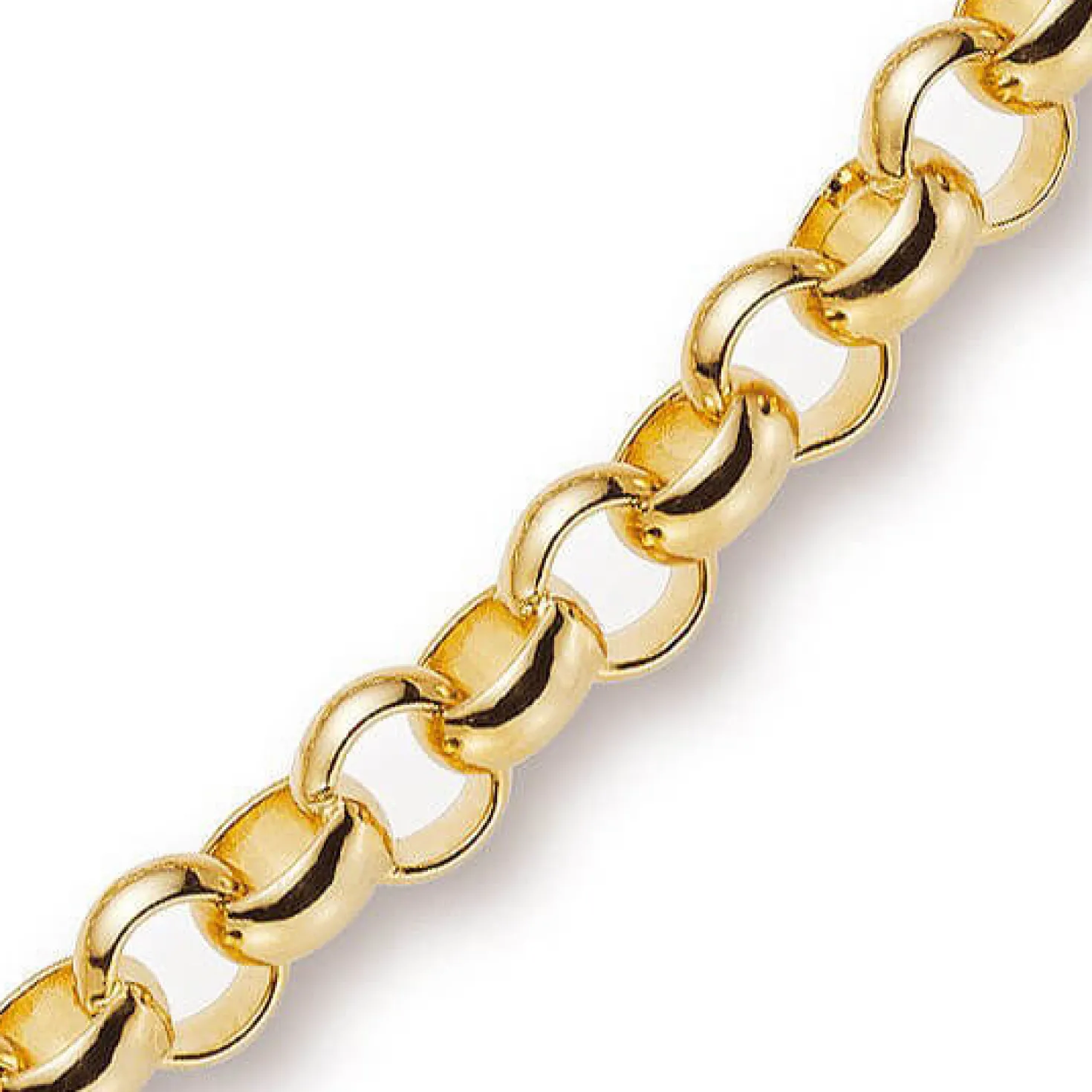 7mm Kette Collier Erbskette aus 750 Gold Gelbgold 55cm Unisex Goldkette