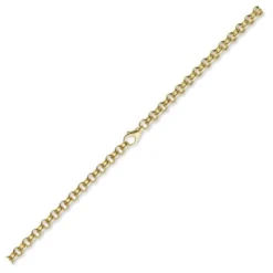 7mm Kette Collier Erbskette aus 750 Gold Gelbgold 55cm Unisex Goldkette