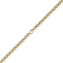 8mm Kette Collier Erbskette aus 750 Gold Gelbgold, 55cm, Unisex