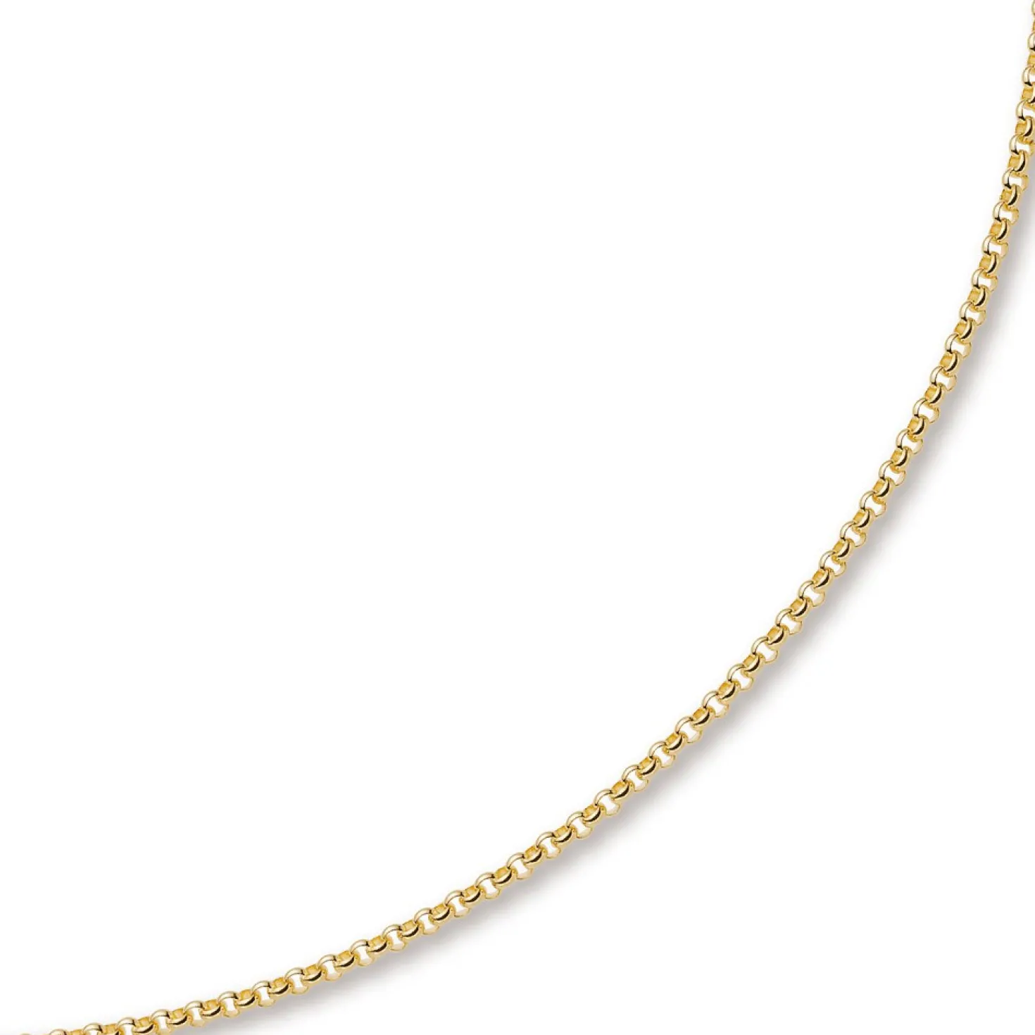 3,5mm Kette Collier Erbskette aus 585 Gold Gelbgold, 60cm, Unisex