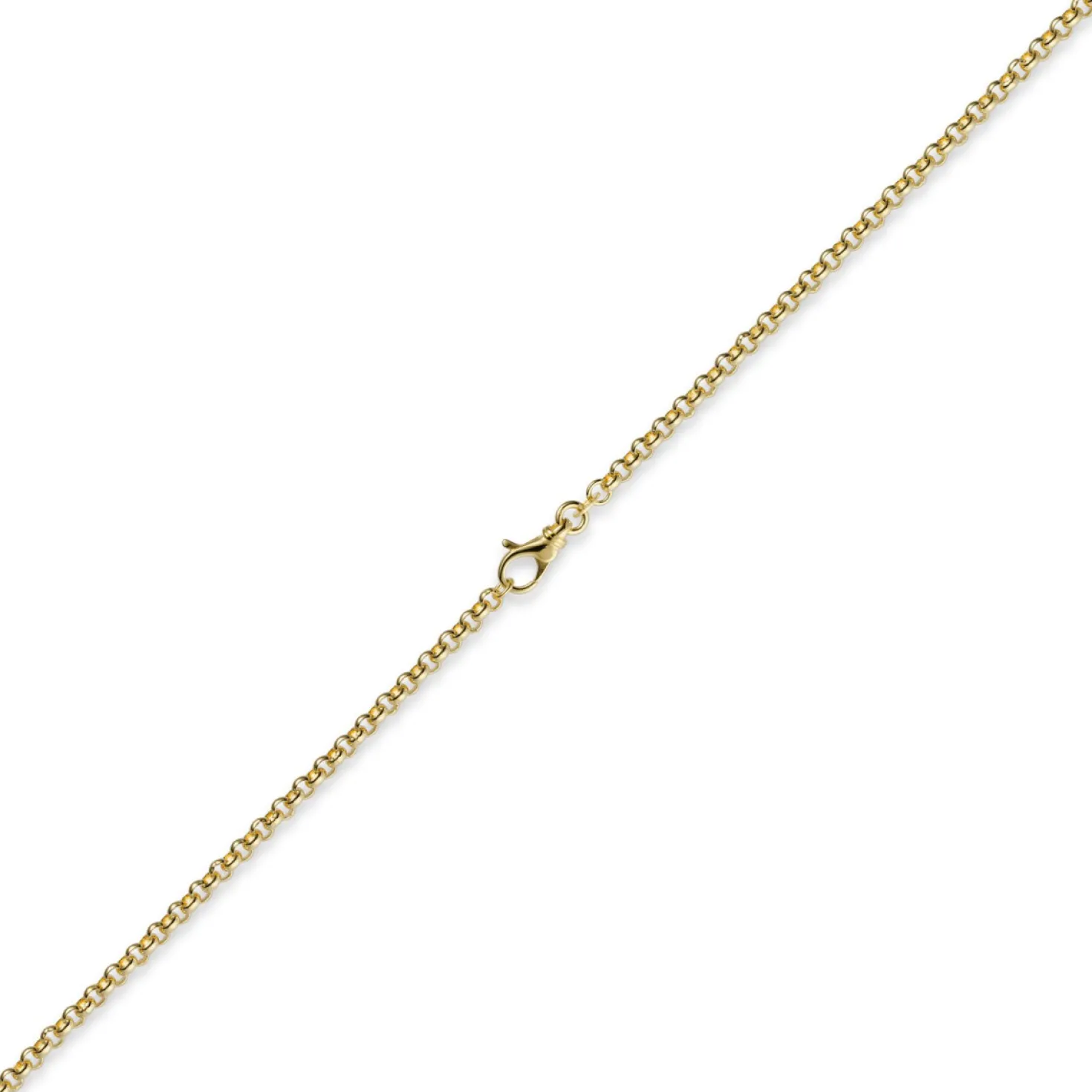 3,5mm Kette Collier Erbskette aus 585 Gold Gelbgold, 60cm, Unisex