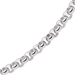 11mm Kette Collier Erbskette Halskette, 585 Gold Weißgold, 45cm