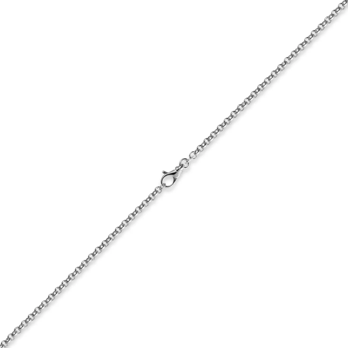 3,5mm Kette Collier Erbskette Halskette, 750 Gold Weißgold 45cm