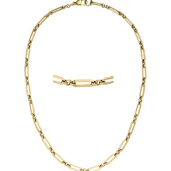 4,7mm Kette Collier Halskette aus Edelstahl goldfarben beschichtet 45cm
