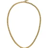 4,5mm Kette Collier Halskette aus Edelstahl goldfarben beschichtet 45-47cm