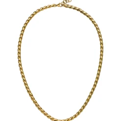 4,5mm Kette Collier Halskette aus Edelstahl goldfarben beschichtet 45-47cm