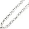 8,7mm Kette Collier Halskette aus echtem 925 Silber rhodiniert 45cm