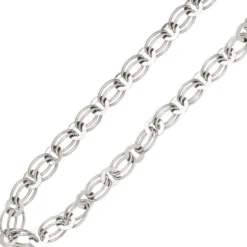 8,7mm Kette Collier Halskette aus echtem 925 Silber rhodiniert 45cm