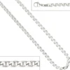 4,4mm Kette Collier Halskette Halsschmuck 925 Silber rhodiniert 60cm