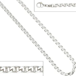 4,4mm Kette Collier Halskette Halsschmuck 925 Silber rhodiniert 60cm