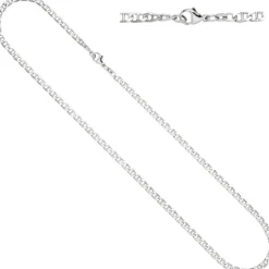 4,4mm Kette Collier Halskette Halsschmuck 925 Silber rhodiniert 60cm