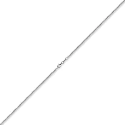 2,2mm Kette Collier Kügelchenkette Kugelkette, 585 Gold Weißgold, 50cm