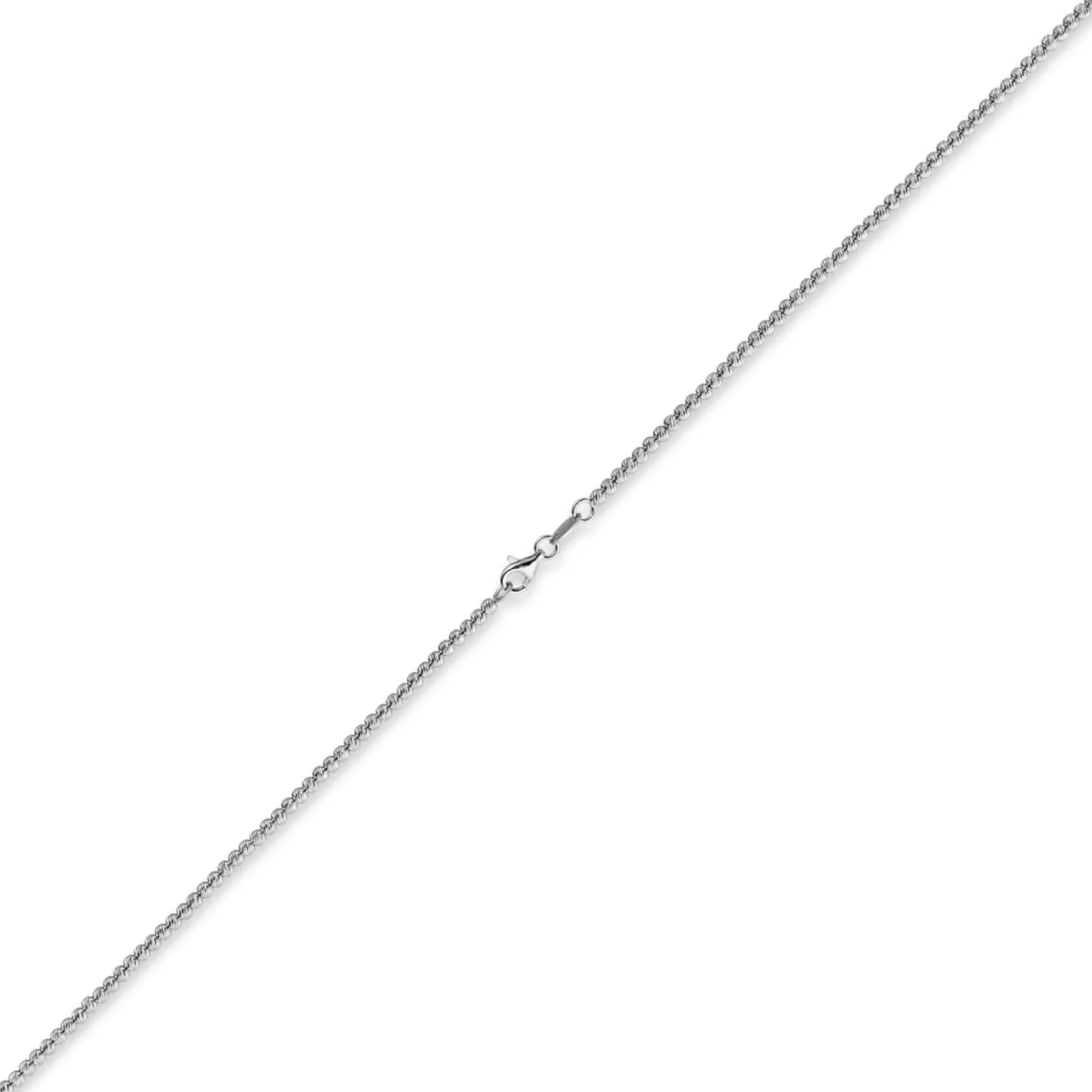 2,2mm Kette Collier Kügelchenkette Kugelkette, 585 Gold Weißgold, 50cm