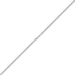 2,2mm Kette Collier Kügelchenkette Kugelkette, 750 Gold Weißgold, 45cm