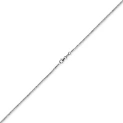 1,8mm Kette Collier Kugelkette diamantiert aus 750 Gold Weißgold 42cm