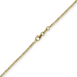 1,8mm Kette Collier Kugelkette diamantiert aus 750 Gold Gelbgold 45cm