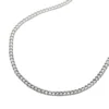 1,4mm Kette Collier Panzerkette aus glänzendem Edelstahl Halsschmuck, 45cm
