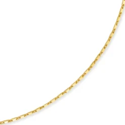 3mm Kette Collier Plattenkette aus 585 Gold Gelbgold, 55cm, Unisex