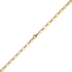 5mm Kette Collier Plattenkette aus 750 Gold Gelbgold, 60cm, Unisex