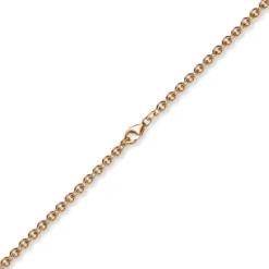 4,6mm Kette Collier Rundankerkette aus 750 Gold Rotgold, 60cm Unisex