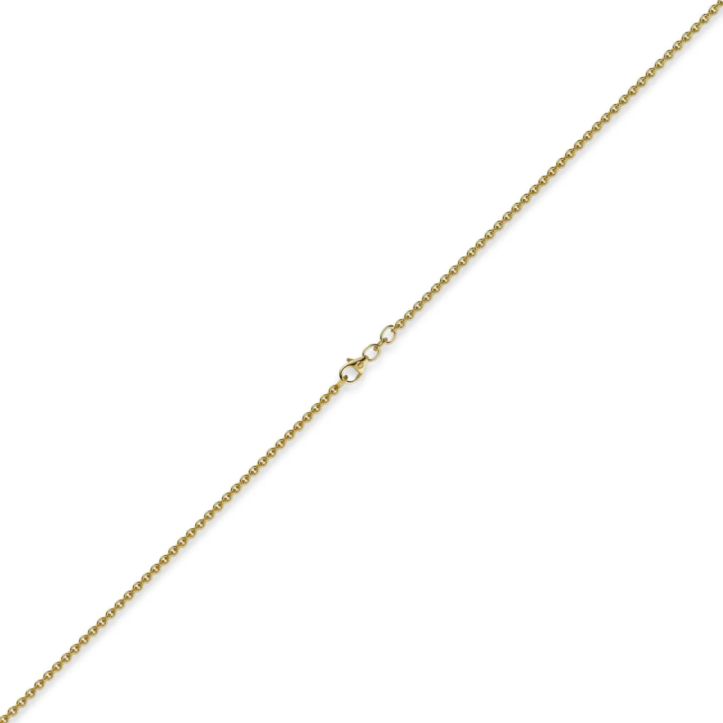 2,3mm Kette Collier Rundankerkette aus 750 Gold Gelbgold, 40cm