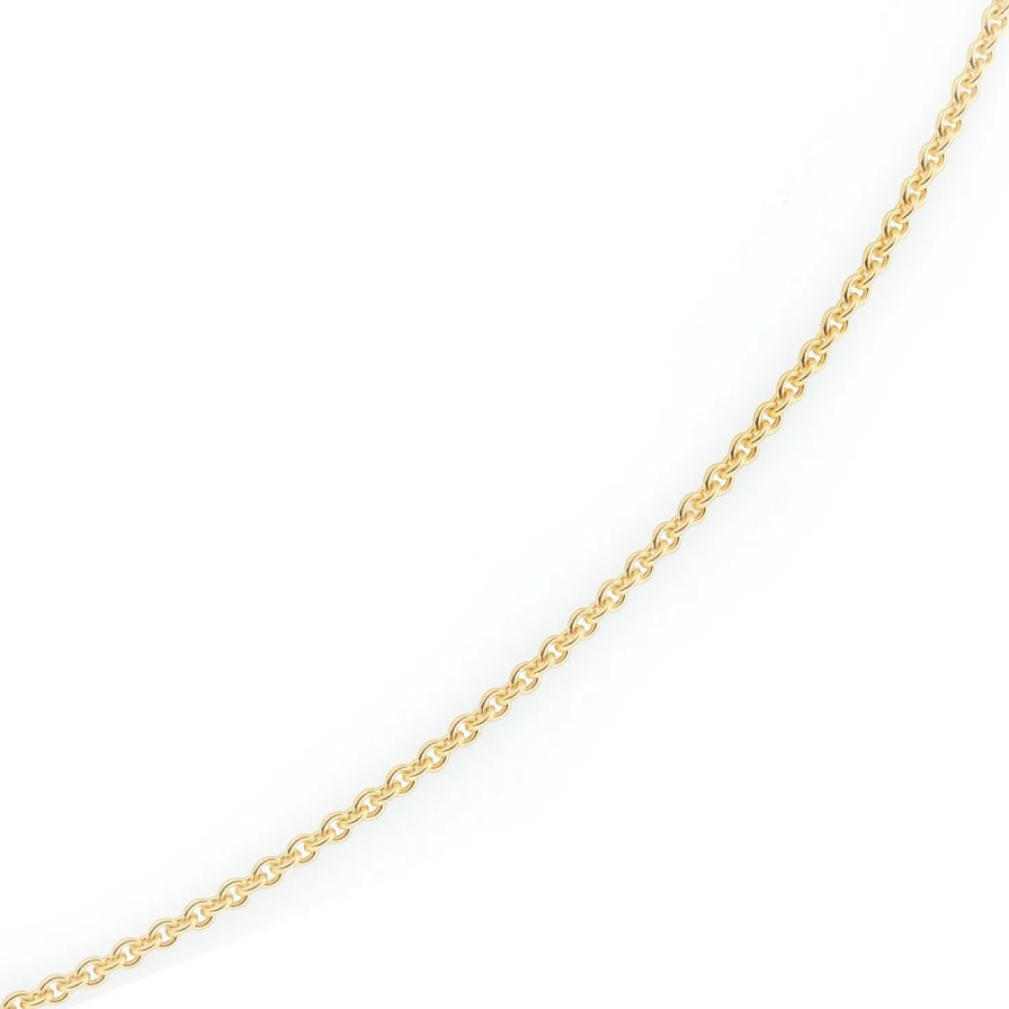 2,3mm Kette Collier Rundankerkette aus 585 Gold Gelbgold, 70cm Unisex