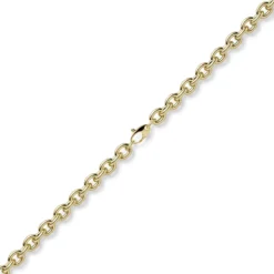 7mm Kette Collier Rundankerkette aus 585 Gold Gelbgold 45cm