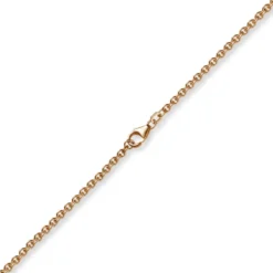 2,7mm Kette Collier Rundankerkette aus 585 Gold Rotgold, 90cm Unisex