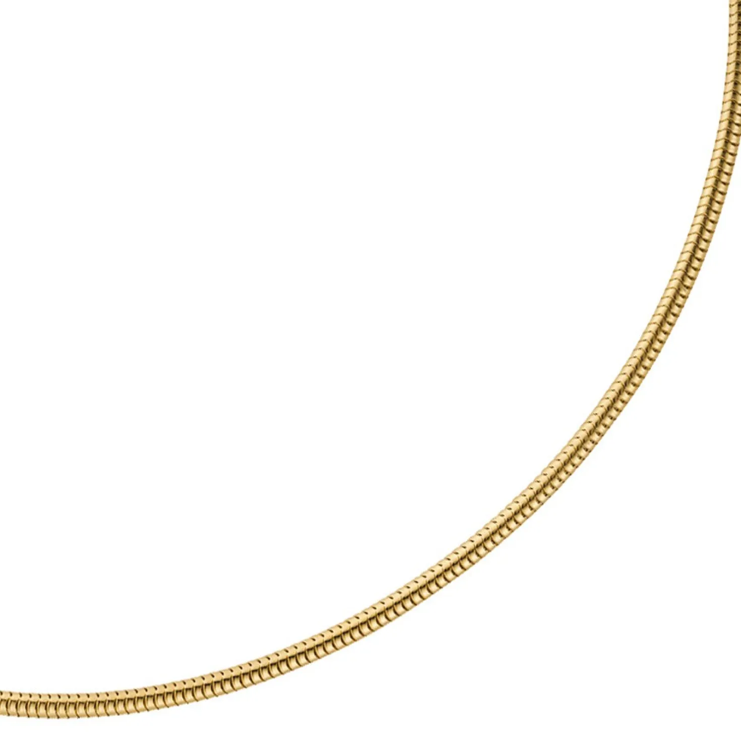 2,5mm Kette Collier Schlangenkette aus 585 Gold Gelbgold, 55cm, Damen