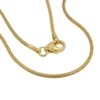 1,2mm Kette Collier Schlangenkette Halsschmuck, rund, 585 Gold Gelbgold, 50cm
