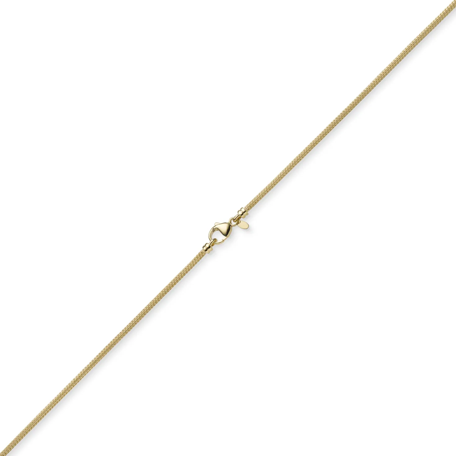 2,5mm Kette Collier Strickkette Halsschmuck aus 585 Gold Gelbgold, rund, 42cm