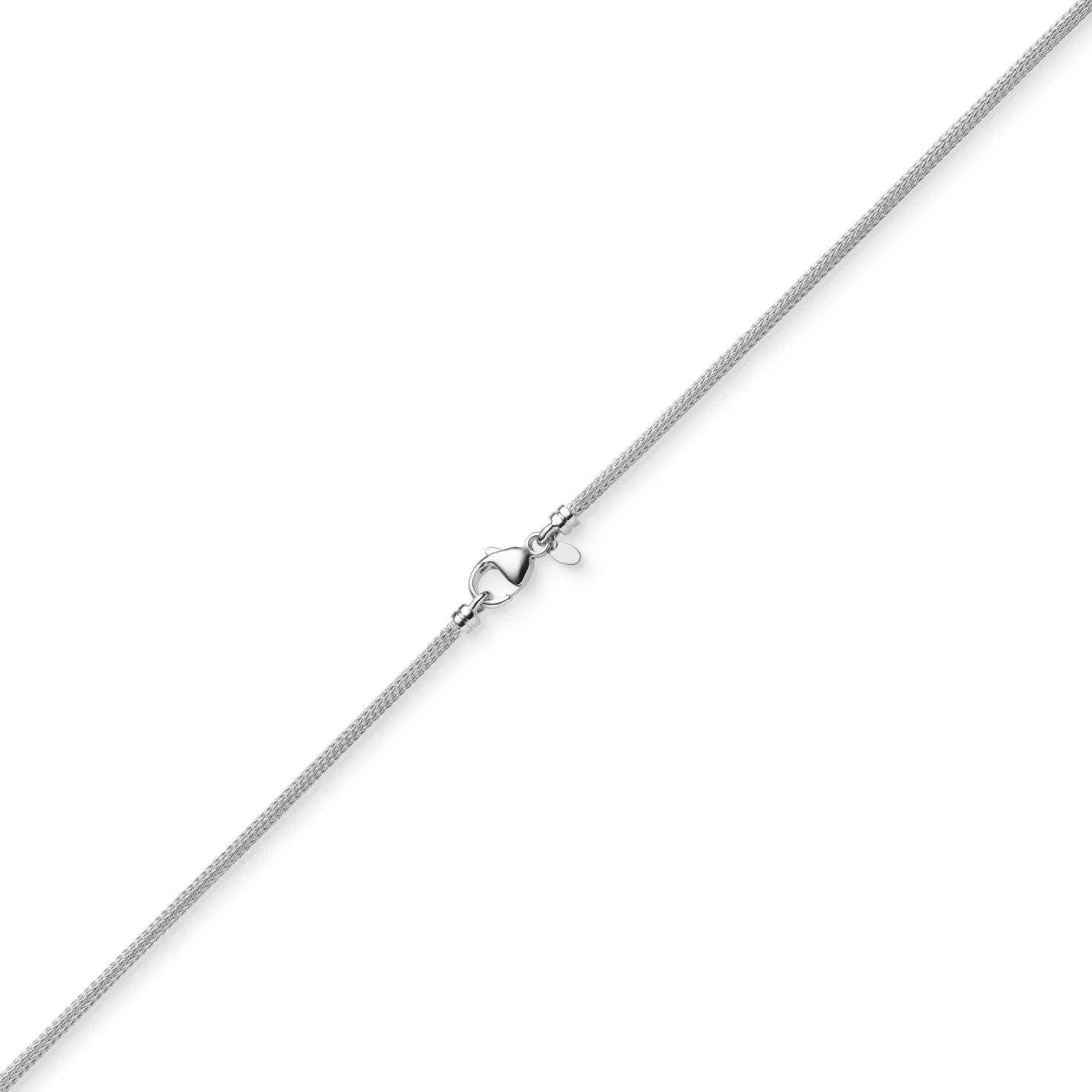 2,5mm Kette Collier Strickkette rund aus 585 Gold Weißgold 45cm