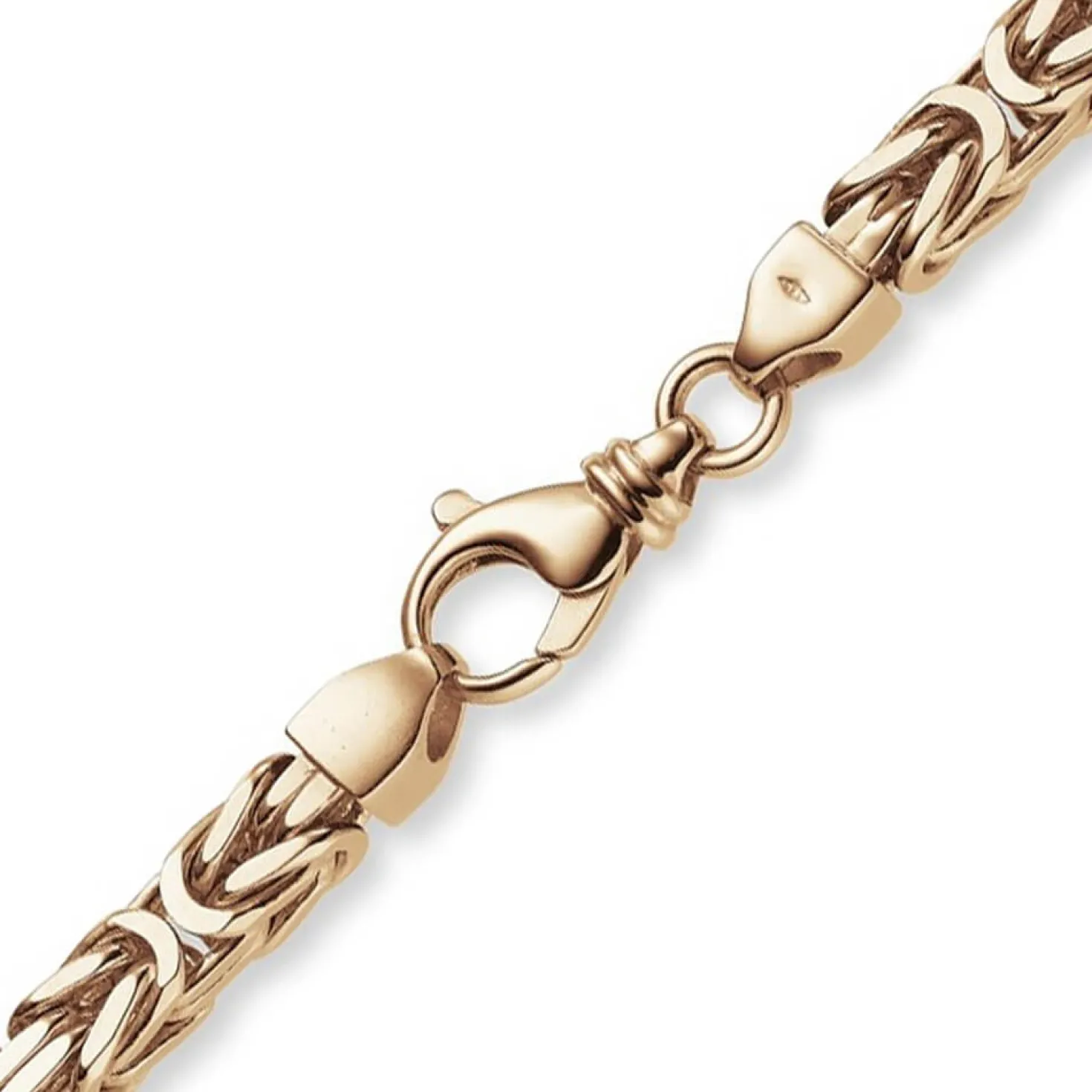 8mm Kette Halskette Königskette aus 585 Gold Rotgold massiv 70cm Herren