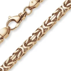 8mm Kette Halskette Königskette aus 585 Gold Rotgold massiv 70cm Herren