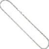 3,9mm Kette Halskette Königskette aus 925 Silber rhodiniert 60cm