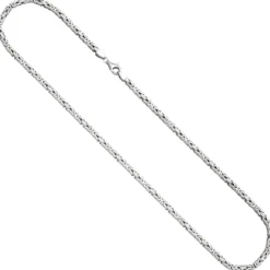 3,9mm Kette Halskette Königskette aus 925 Silber rhodiniert 60cm