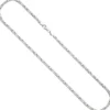 3,1mm Kette Halskette Königskette aus 925 Silber rhodiniert massiv 50cm Herren