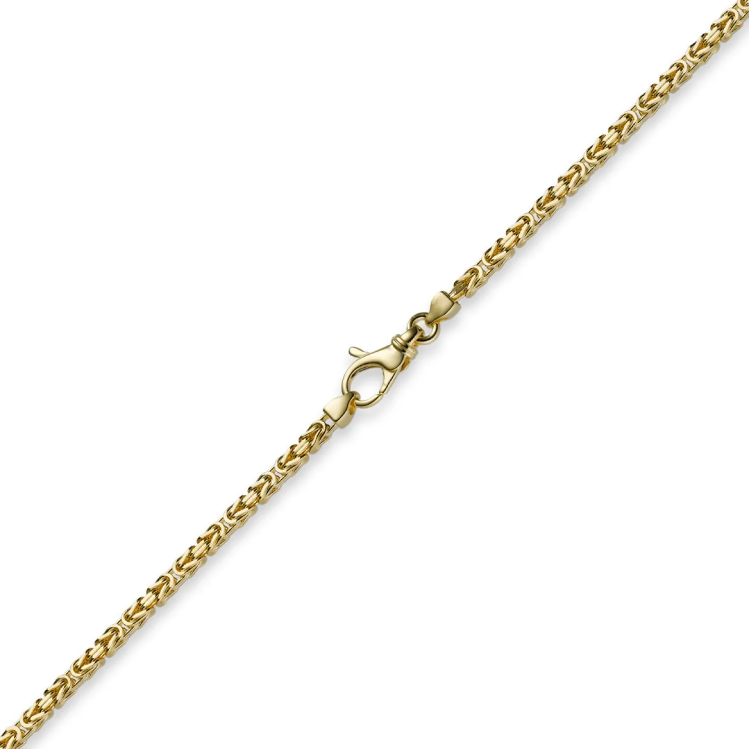 2,5mm Kette Halskette Königskette aus 585 Gold Gelbgold, 70cm, Unisex