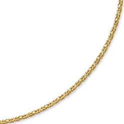 2,5mm Kette Halskette Königskette aus 750 Gold Gelbgold, 50cm, Unisex