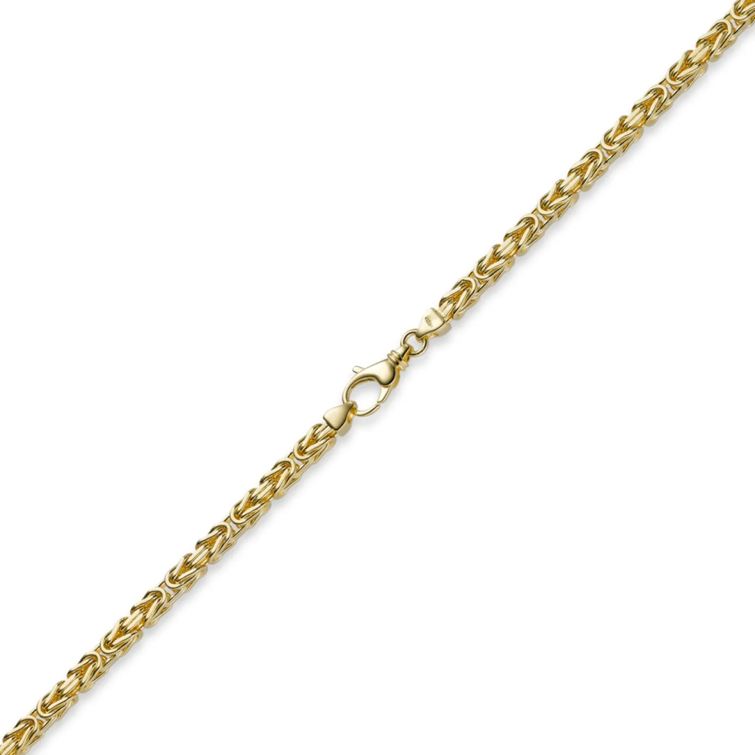 4mm Kette Halskette Königskette aus 585 Gold Gelbgold, 50cm