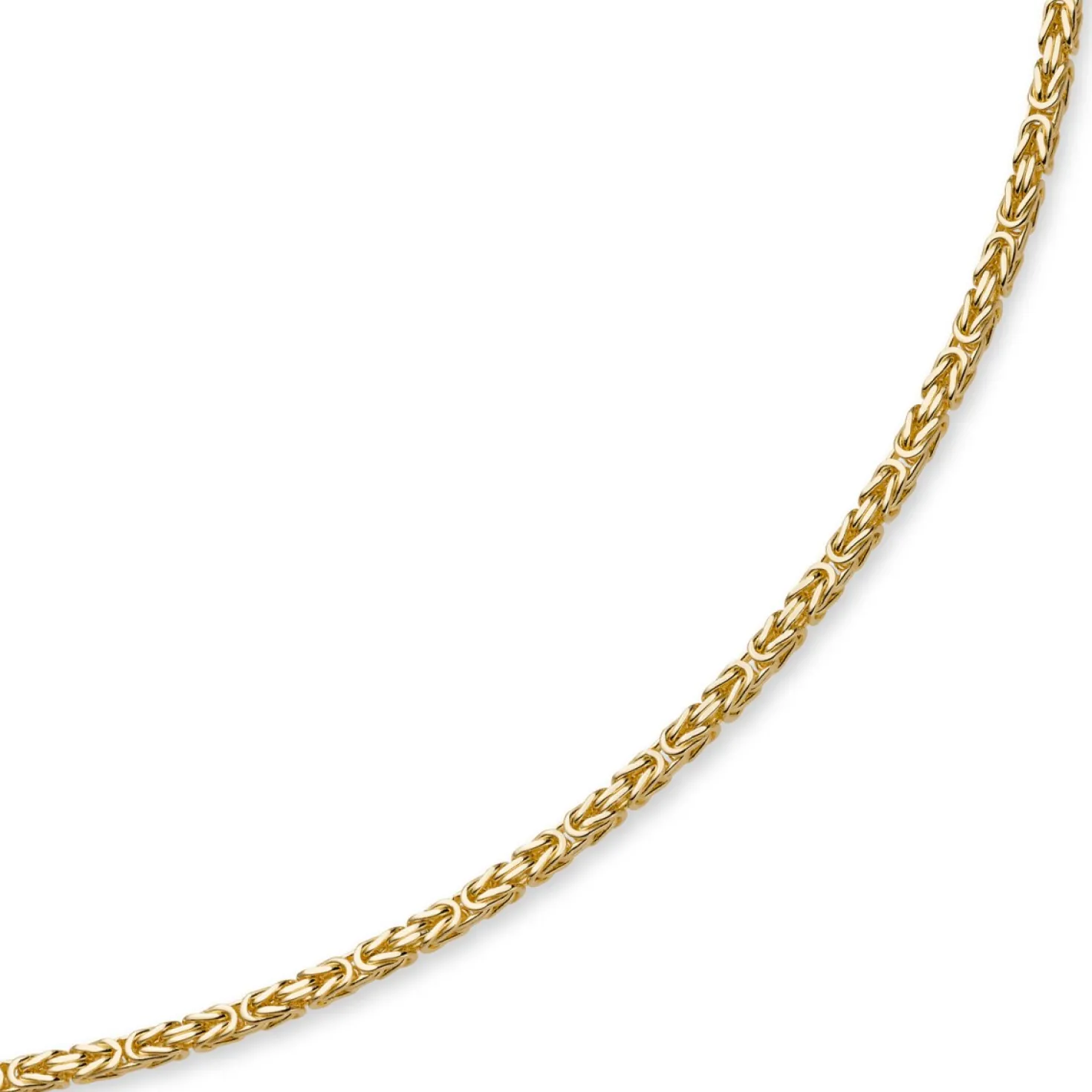 4mm Kette Halskette Königskette aus 585 Gold Gelbgold, 50cm