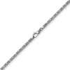3mm Kette Halskette Königskette aus 585 Gold Weißgold massiv 50cm
