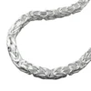 8mm Kette Königskette vierkant glänzend 925 Silber Halsschmuck Herren 80cm