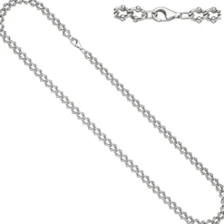 7,3mm Kette Krebskette aus 925 Silber rhodiniert Halsschmuck, 55cm