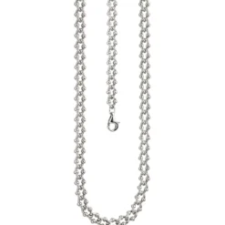 7,3mm Kette Krebskette aus 925 Silber rhodiniert Halsschmuck, 55cm