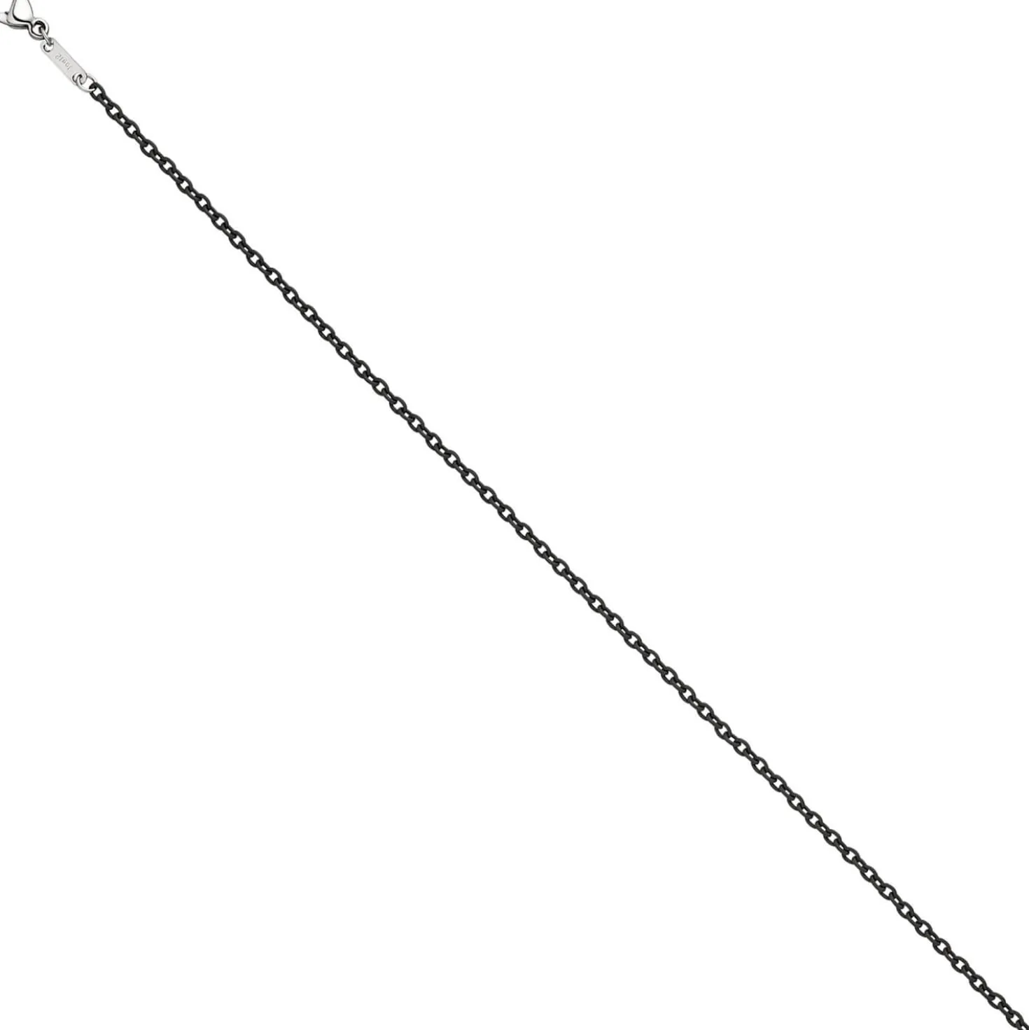1,9mm Kette Rundankerkette aus Edelstahl mit grauen Lackierung Halsschmuck, 45cm