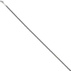 1,9mm Kette Rundankerkette aus Edelstahl mit grauen Lackierung Halsschmuck, 50cm