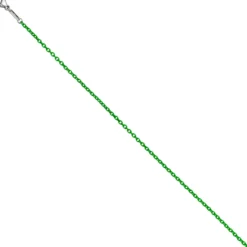 1,9mm Kette Rundankerkette aus Edelstahl mit grünen Lackierung Halsschmuck, 50cm